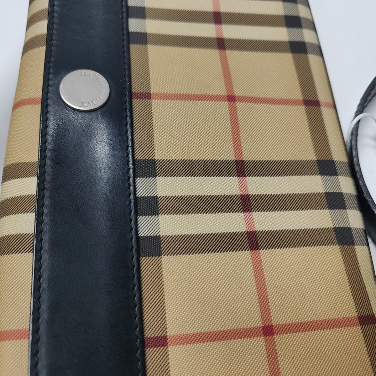 Coated Canvas Shoulder Bag Brown