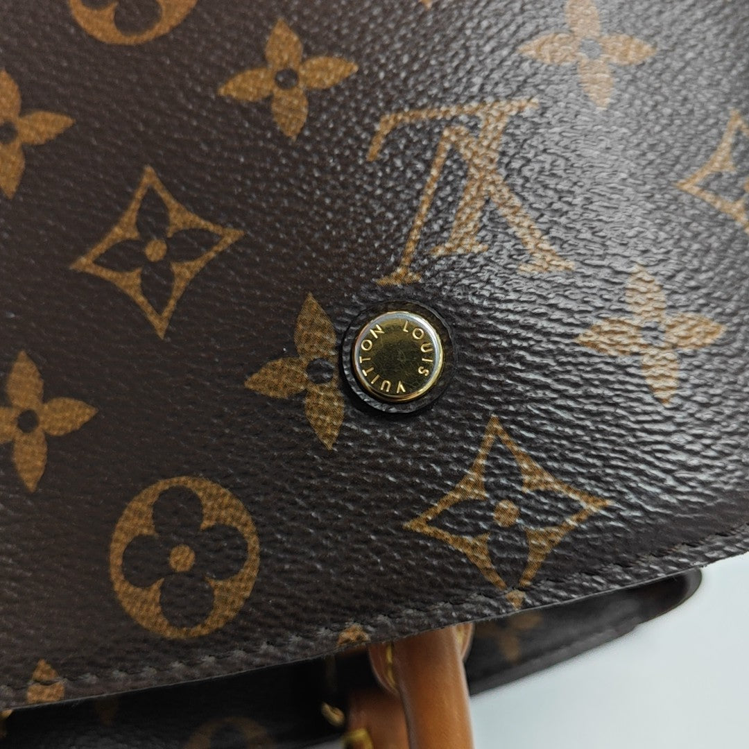 MONTAIGNE Monogram Coated Canvas Brown