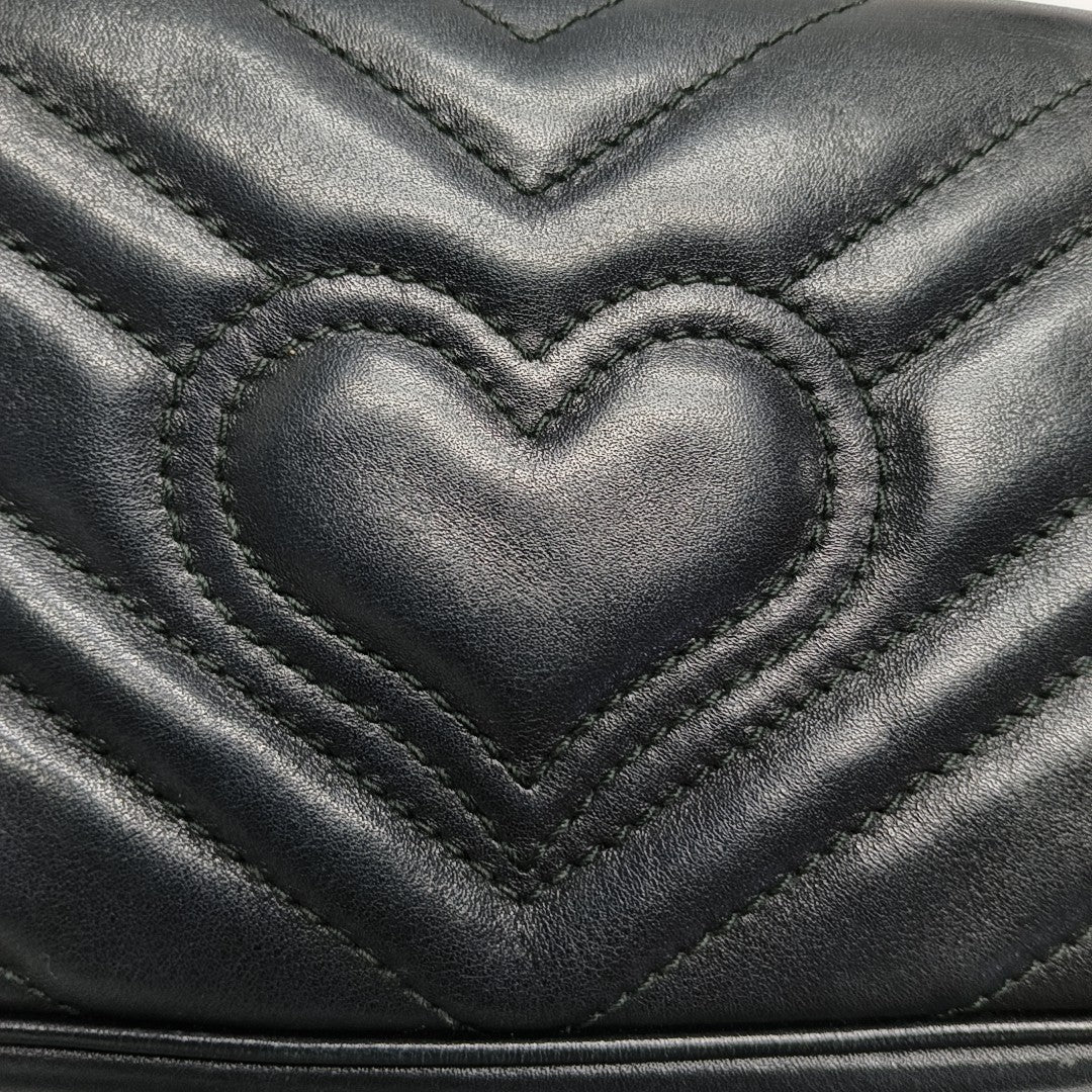 GG Marmont Mini Quilted Calfskin Black