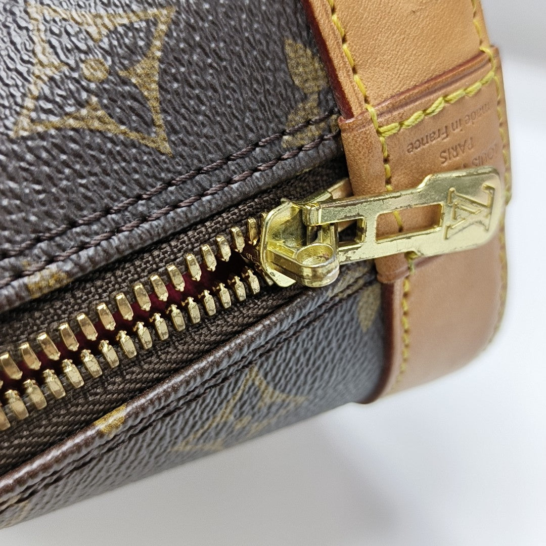 ALMA BB Monogram Coated Canvas Brown