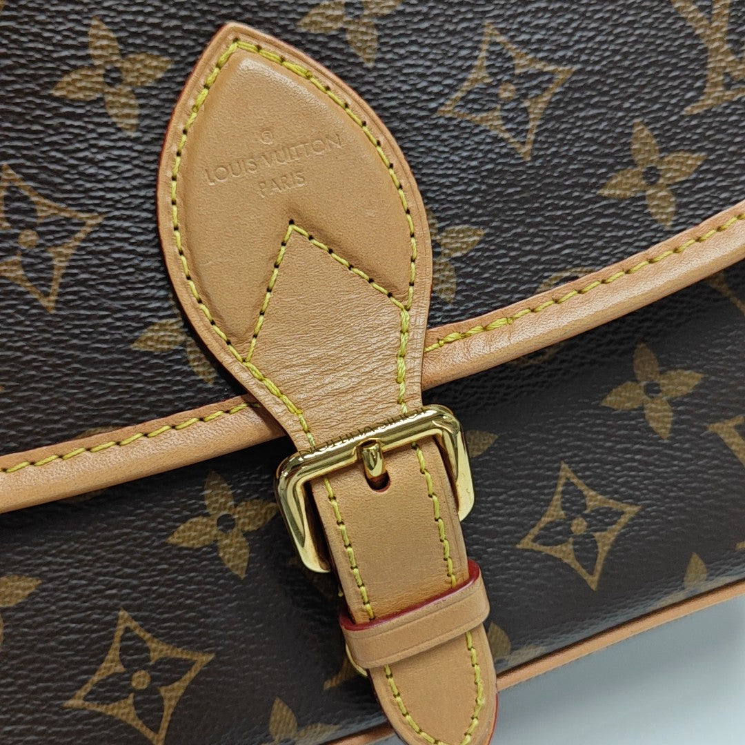 DIANE Monogram Coated Canvas Brown