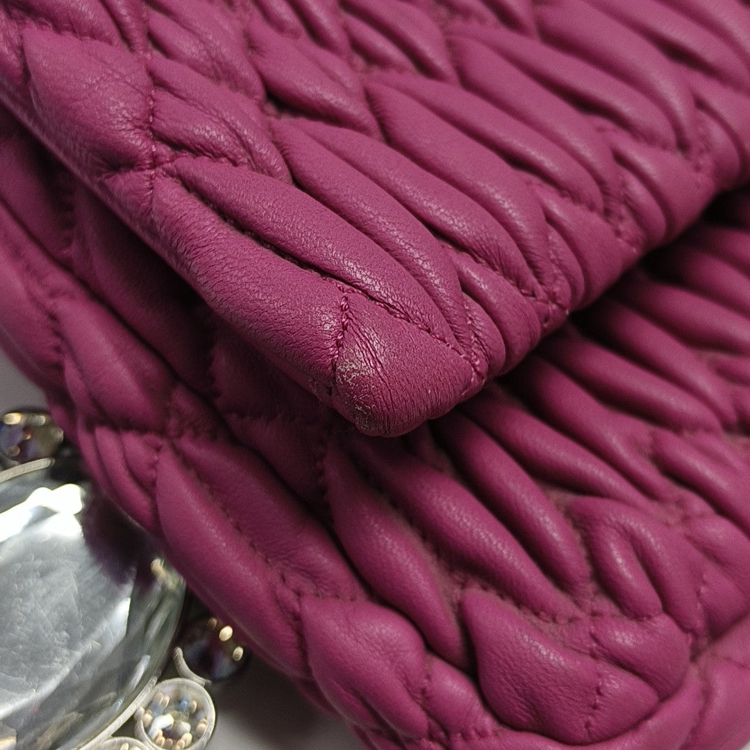Crystal Quilted Lambskin Red