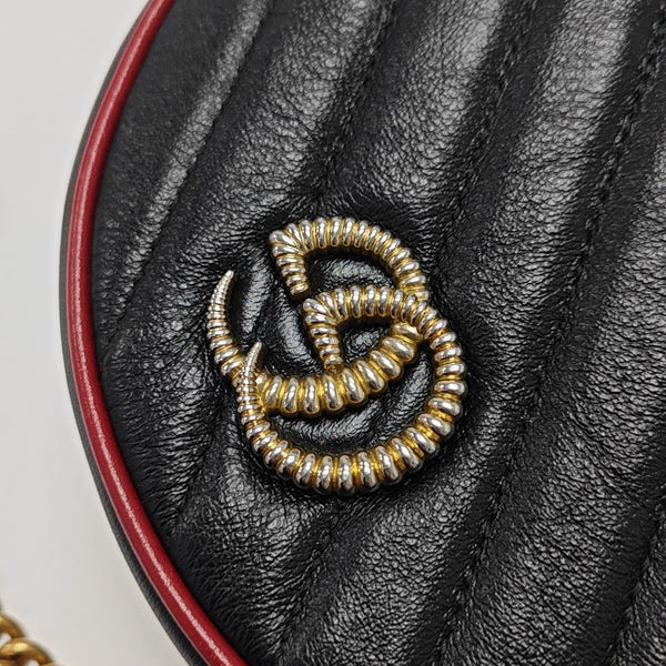 GG Marmont Mini Quilted Calfskin Black