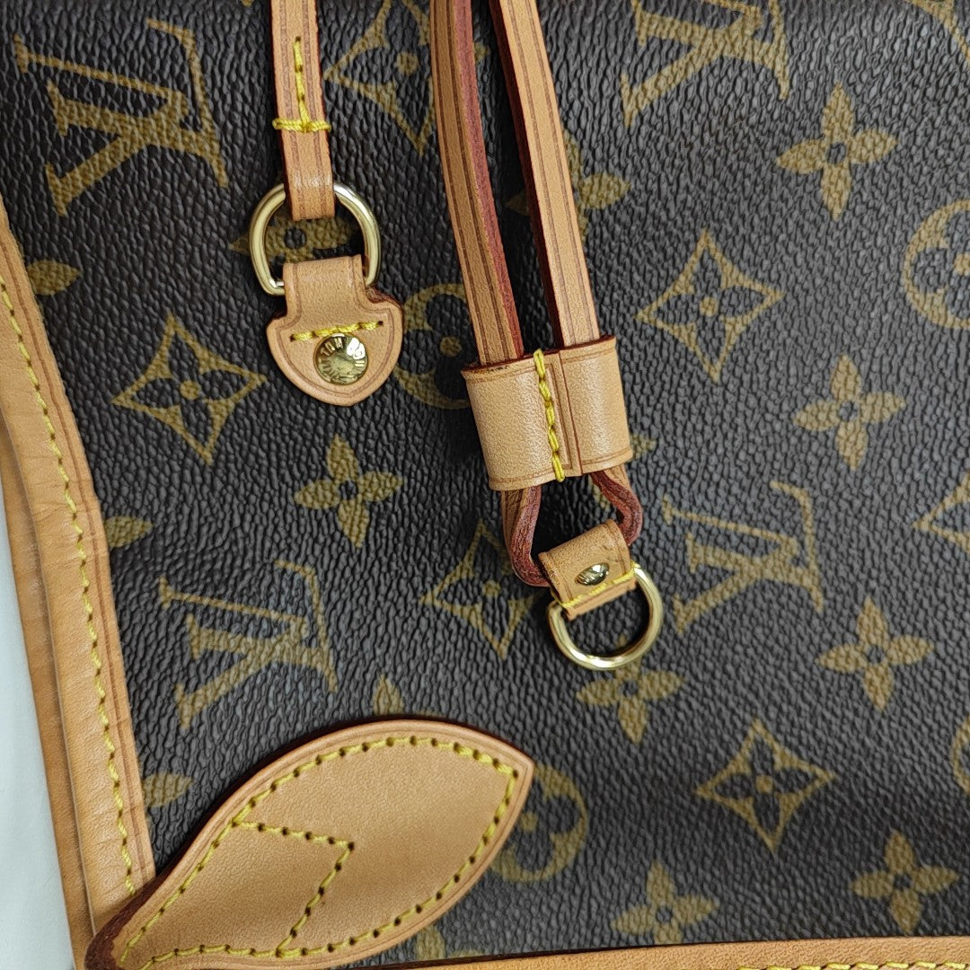 NEVERFULL MM Monogram Coated Canvas Brown