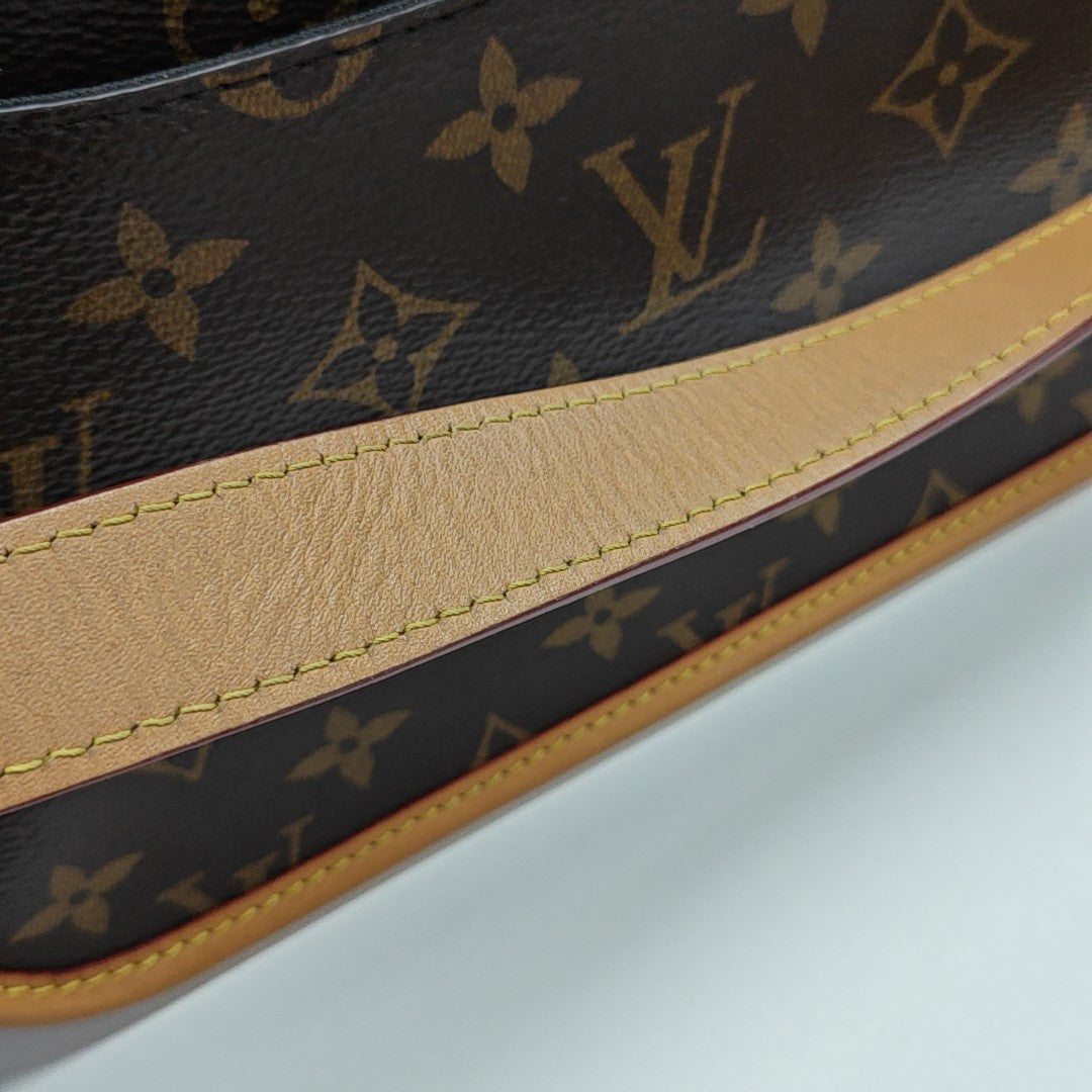 DIANE Monogram Coated Canvas Brown