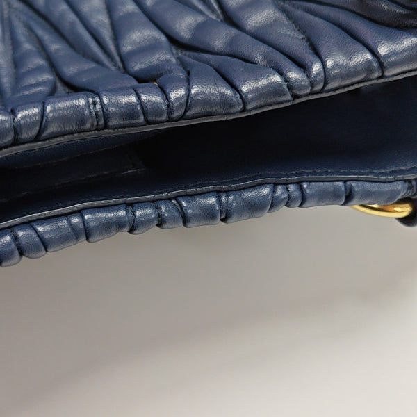 Quilted Lambskin Tote Bag Blue