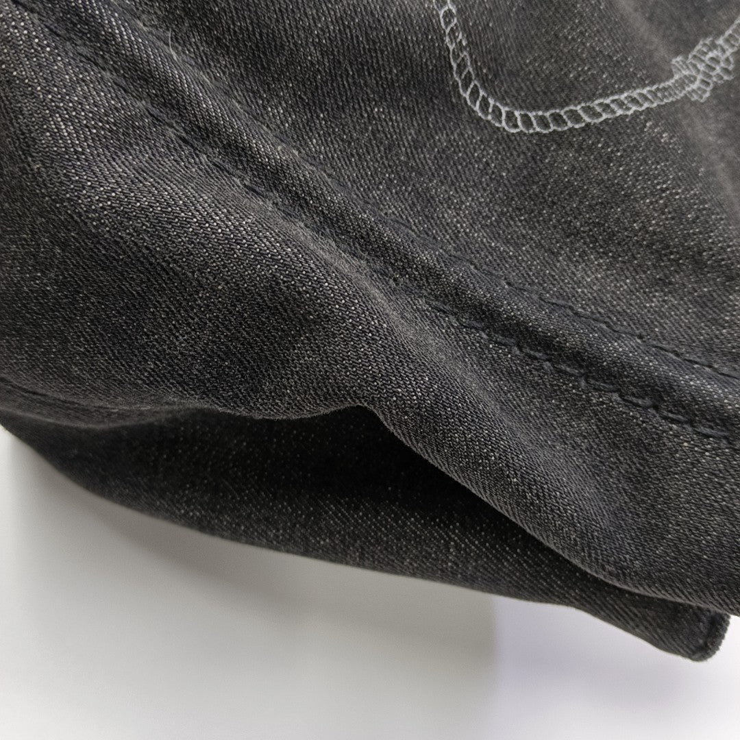 Denim Quilted Denim Black