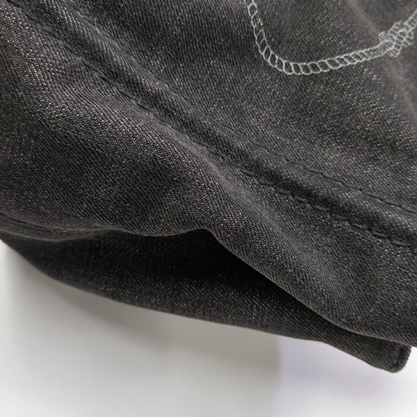 Denim Quilted Denim Black