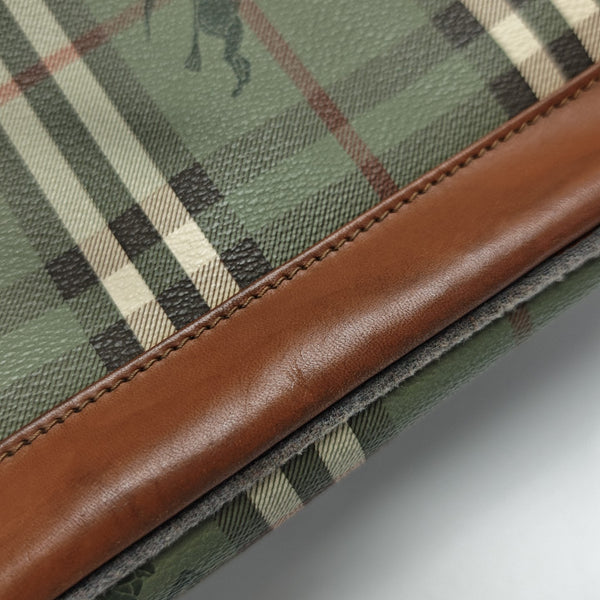Coated Canvas Bucket Bag Green