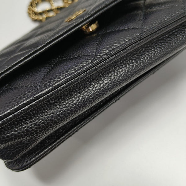 WOC Quilted Grained Calfskin Black