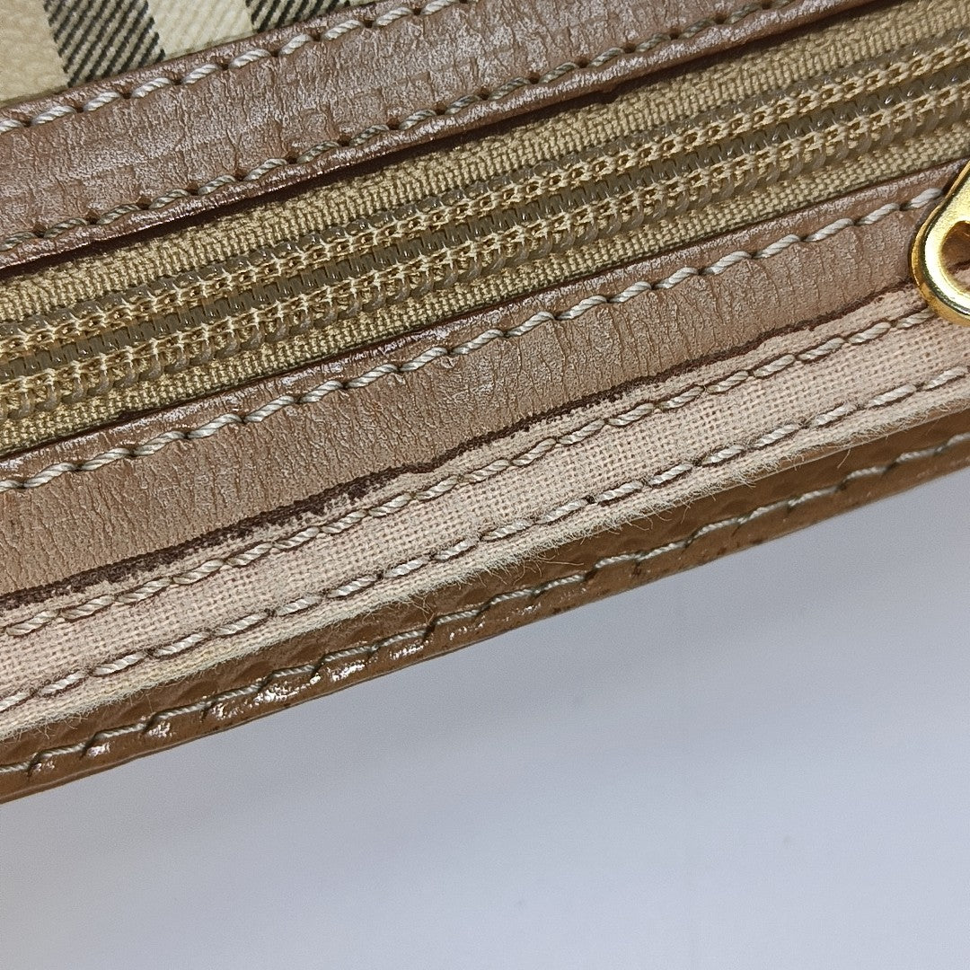 Coated Canvas Tote Bag Brown