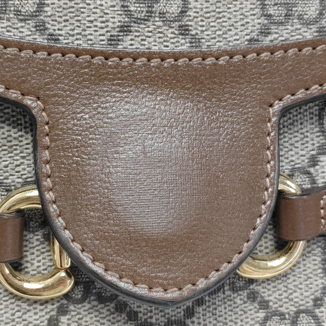 Horsebit 1955 Mini Monogram Coated Canvas Beige