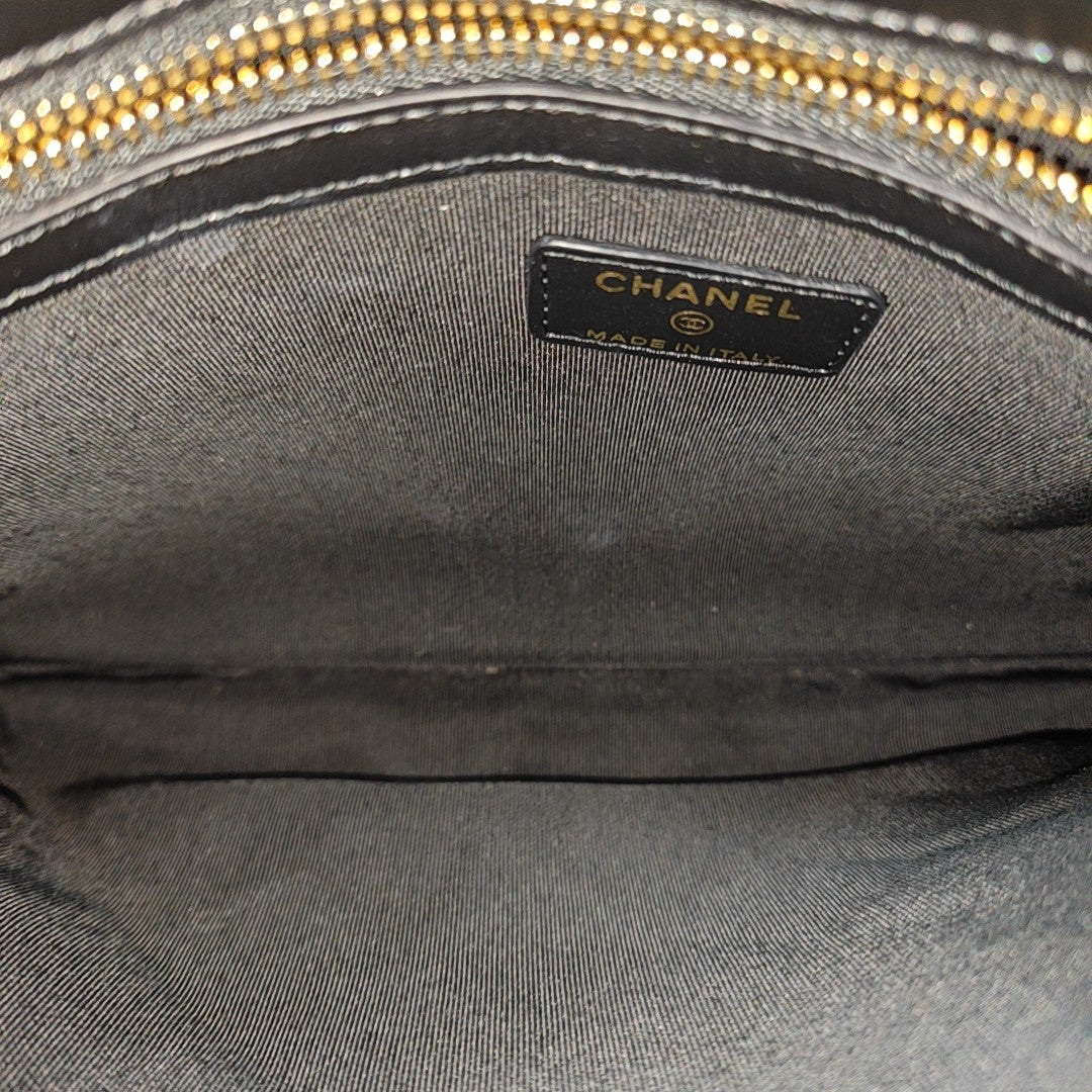 Quilted Calfskin Shoulder Bag Black