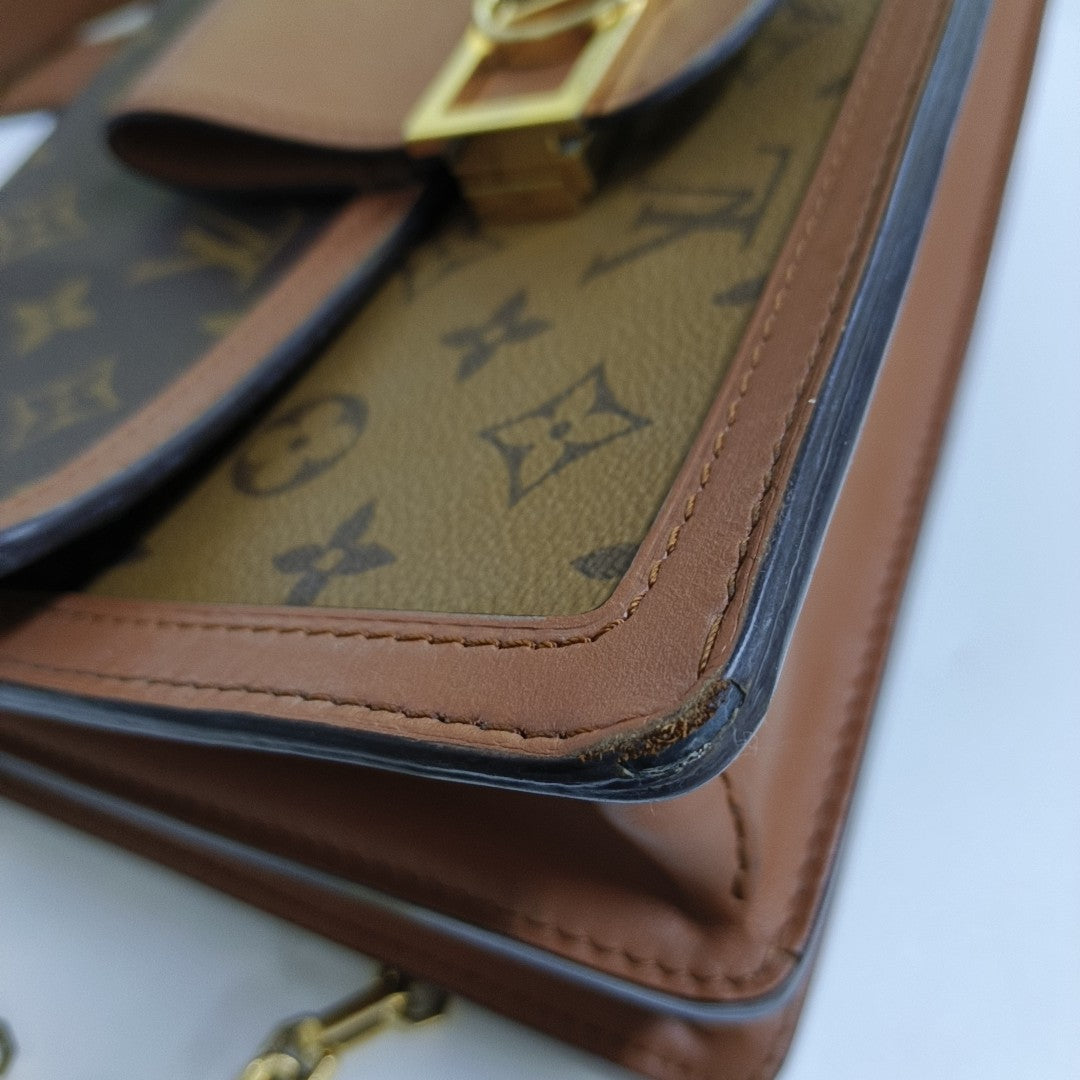 DAUPHINE MM Monogram Coated Canvas Brown