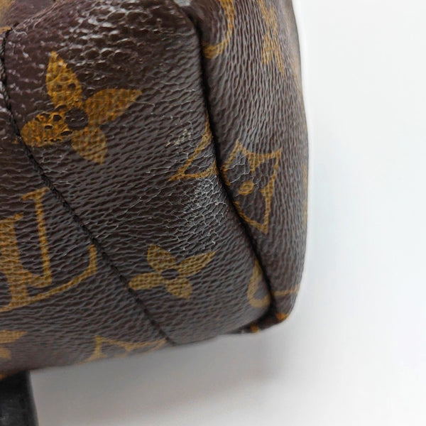 Authenticated pre-owned  PALM SPRINGS Mini Monogram Coated Canvas Brown - Backpack at Looply