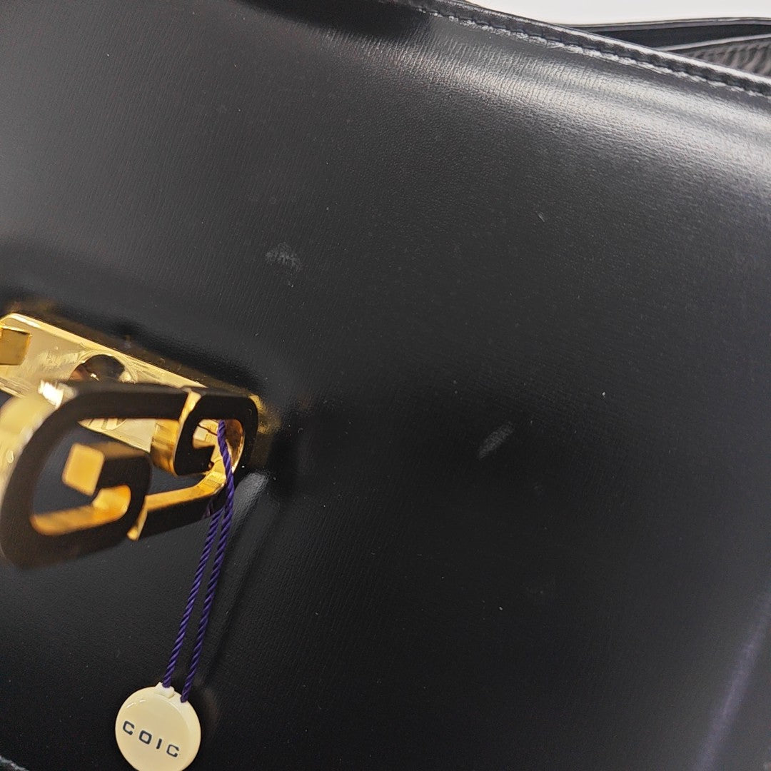 Leather Shoulder Bag Black