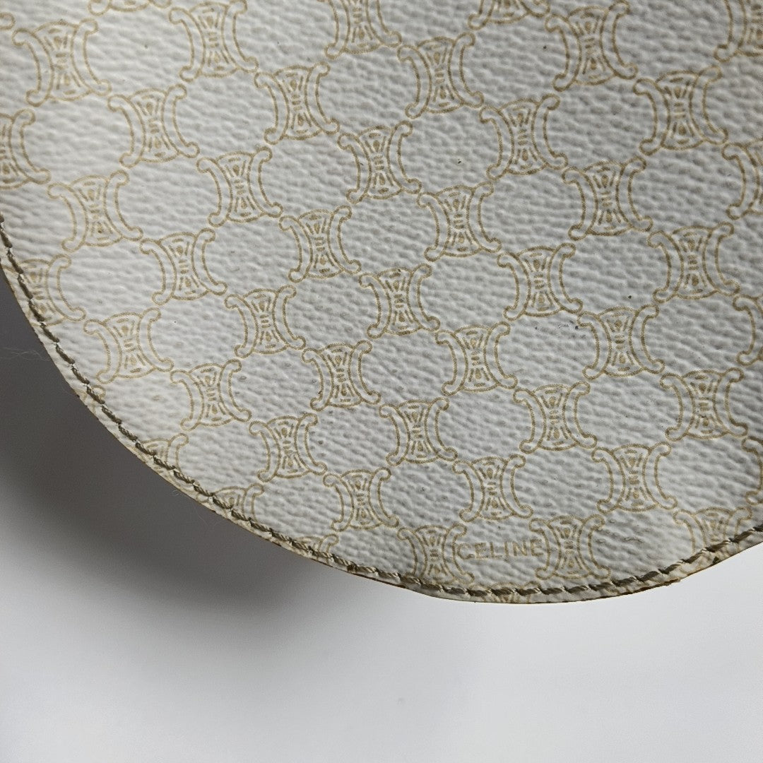 Coated Canvas Shoulder Bag White