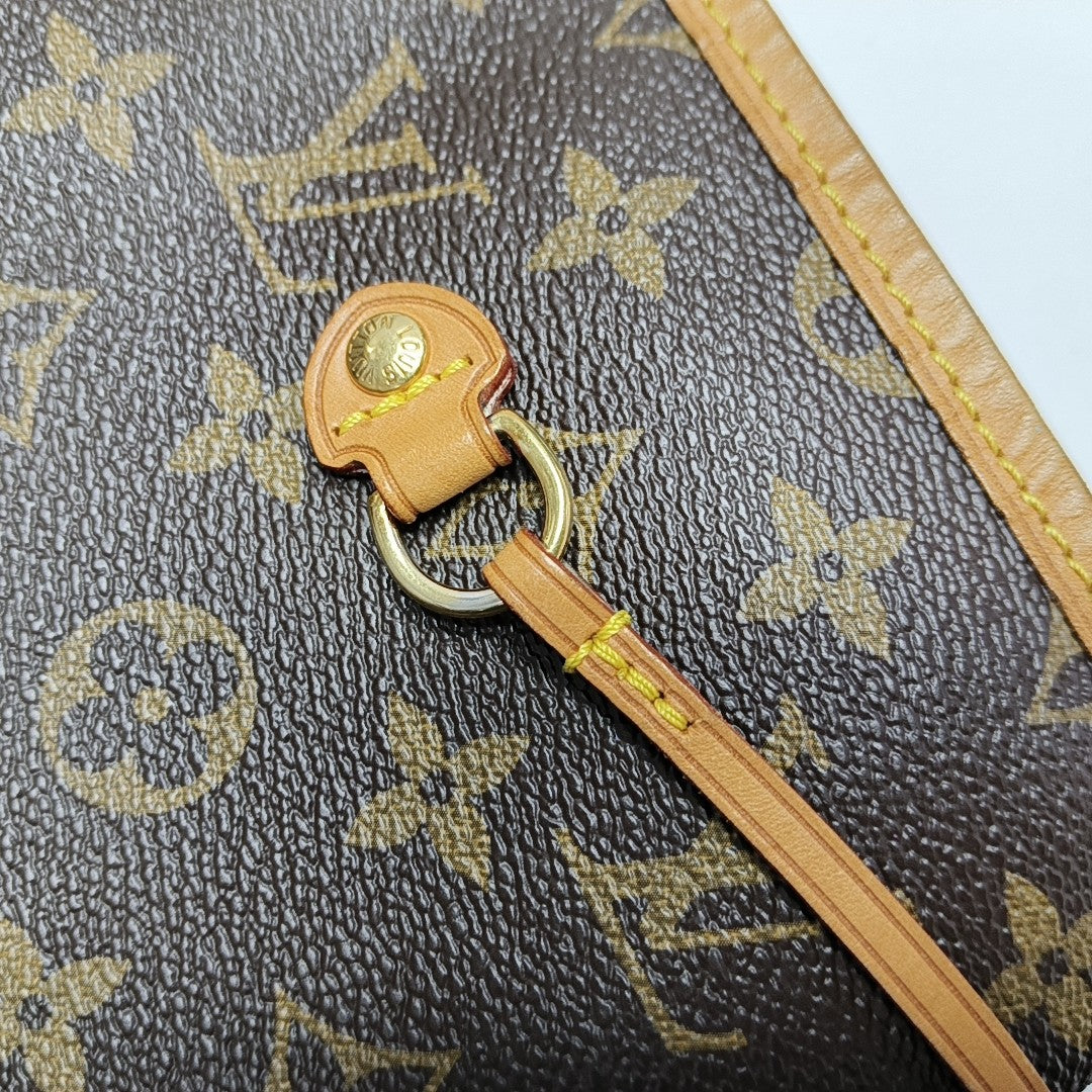 NEVERFULL GM Monogram Coated Canvas Brown