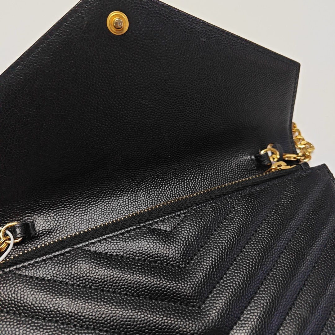 MONOGRAM WOC Chevron Calfskin Black