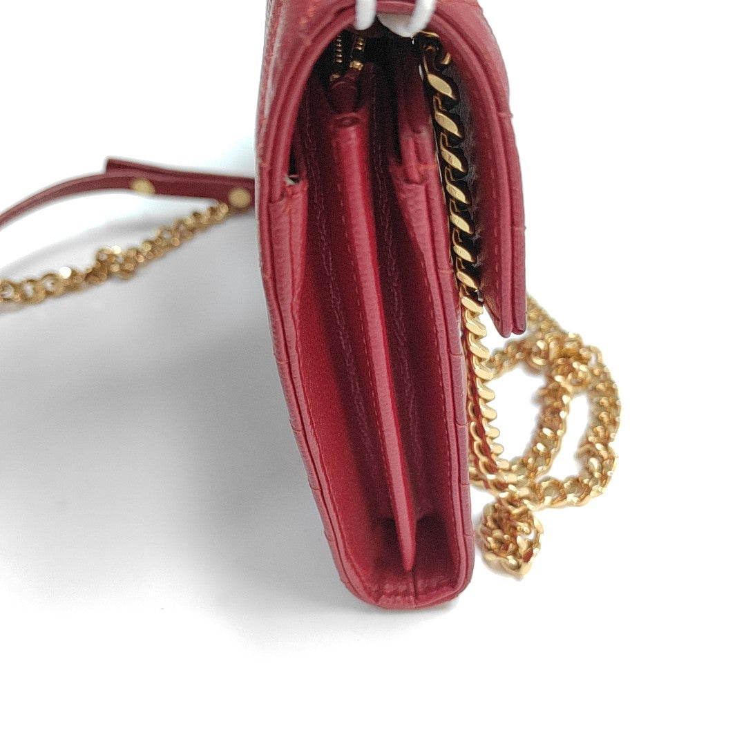MONOGRAM Medium Quilted Calfskin Red