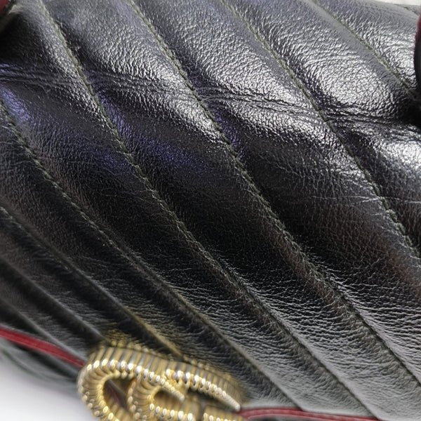 GG Marmont Small Quilted Calfskin Black