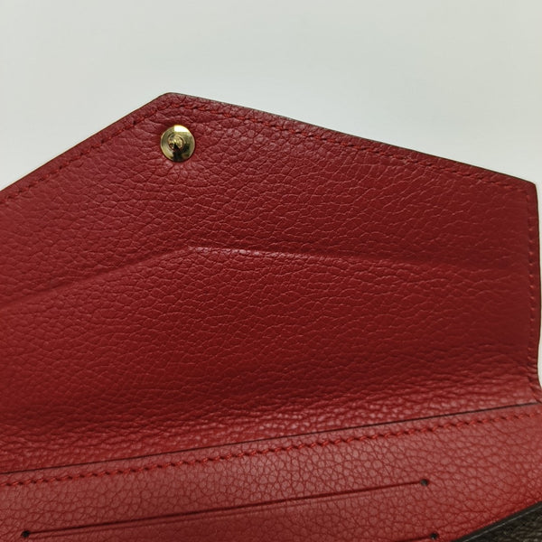 MARIE LOU Monogram Coated Canvas Brown Wallet