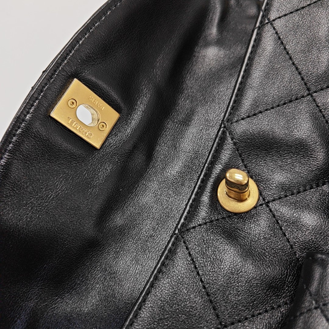 Suppletwins Quilted Calfskin Black