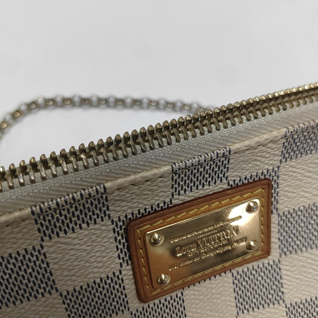 VINTAGE MILLA MM Damier Azur Coated Canvas White