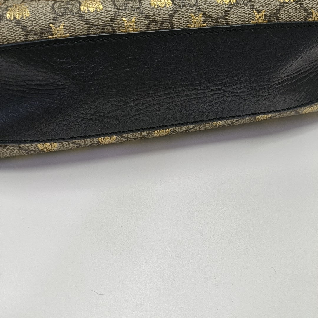 Padlock Small Monogram Coated Canvas Beige