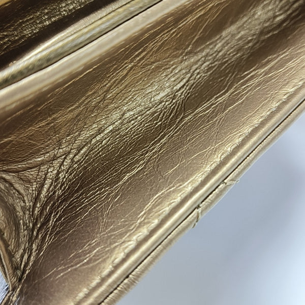 Quilted Calfskin Shoulder Bag Gold