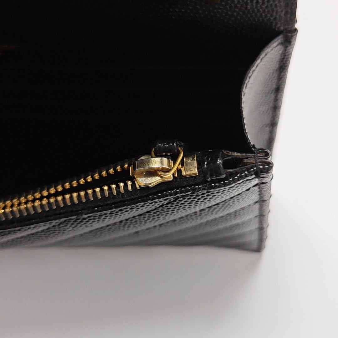 MONOGRAM Chevron Calfskin Black