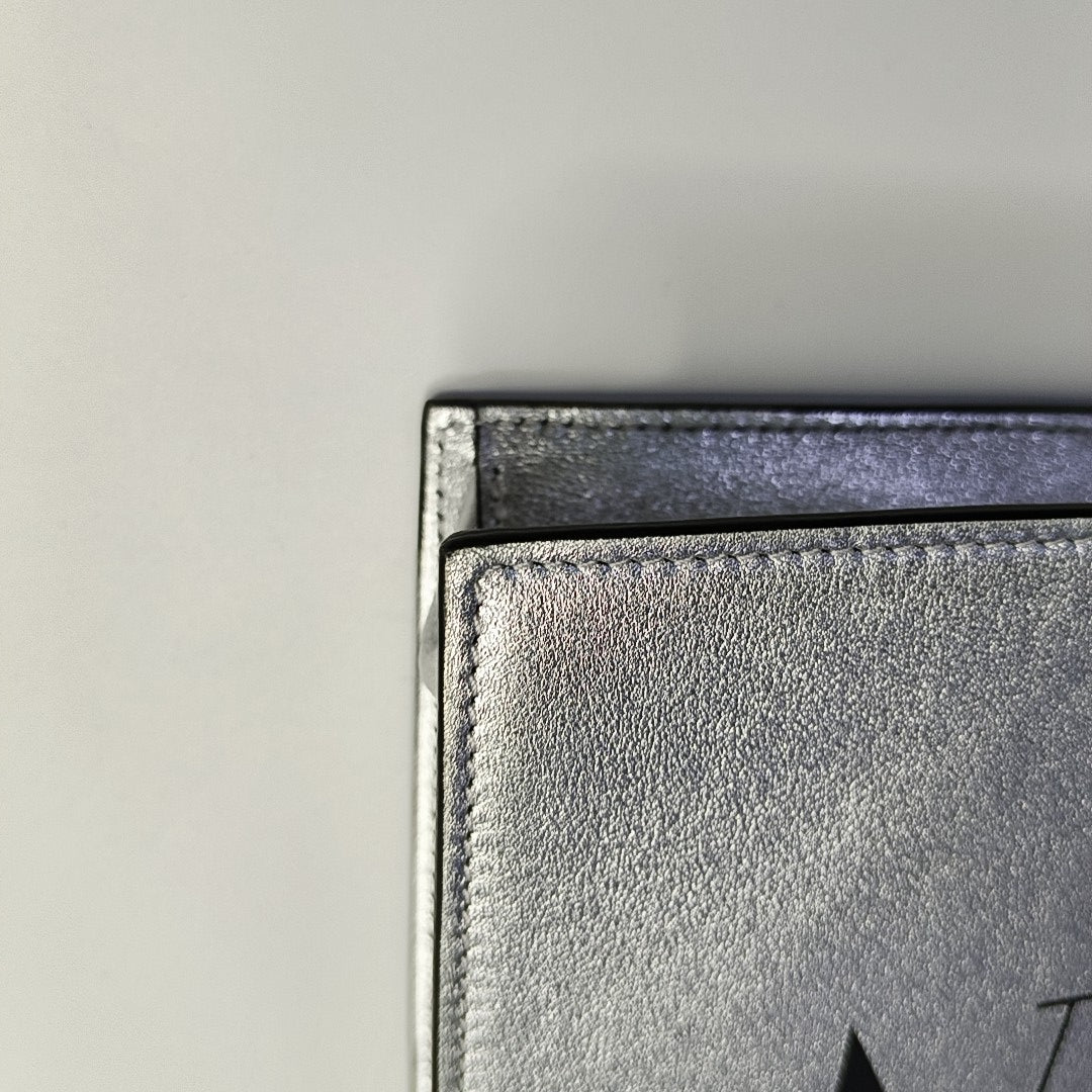 Vltn Calfskin Silver