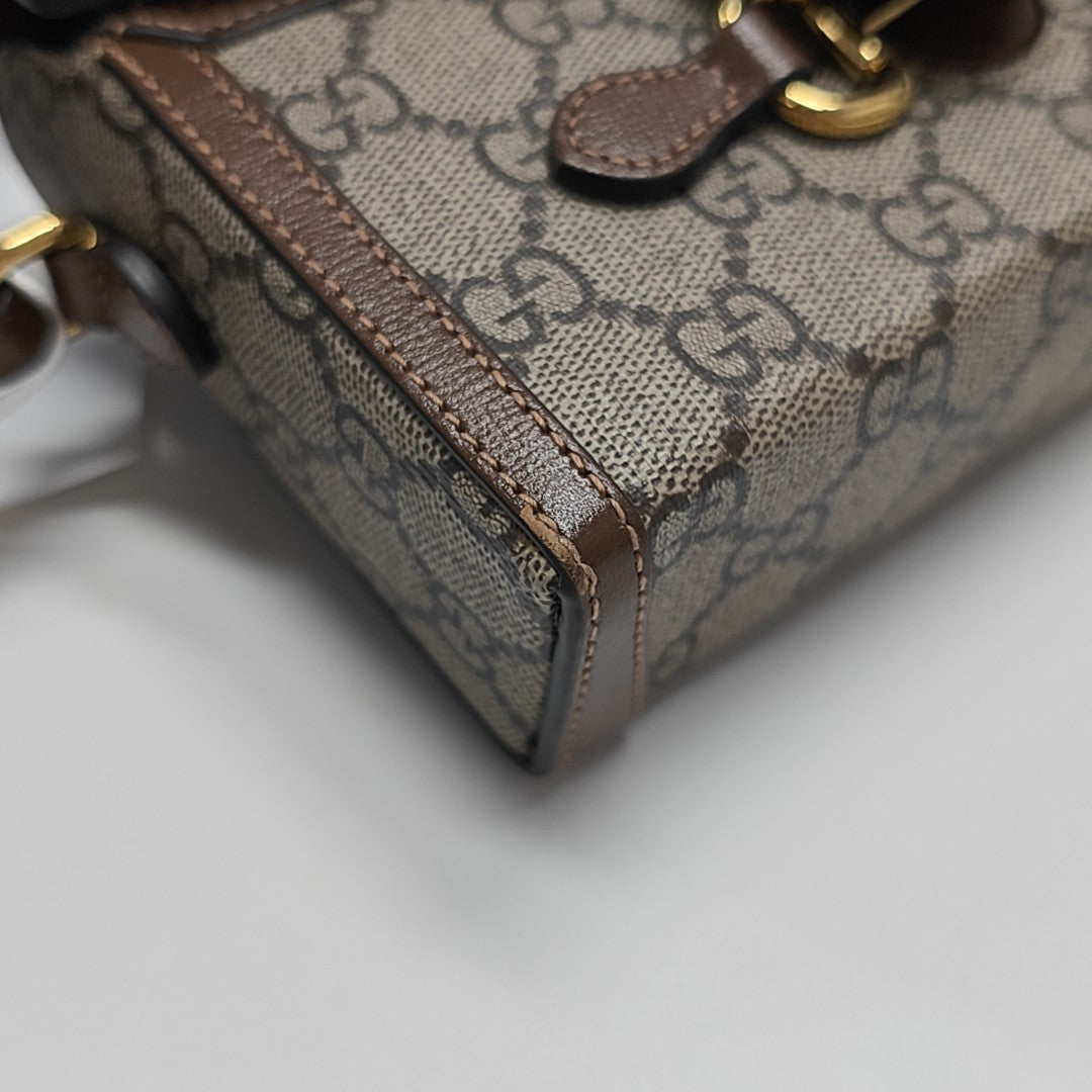Horsebit 1955 Mini Monogram Coated Canvas Beige
