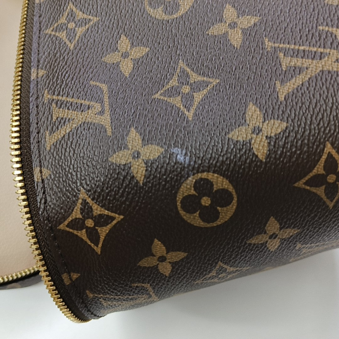 NICE BB Monogram Coated Canvas Brown
