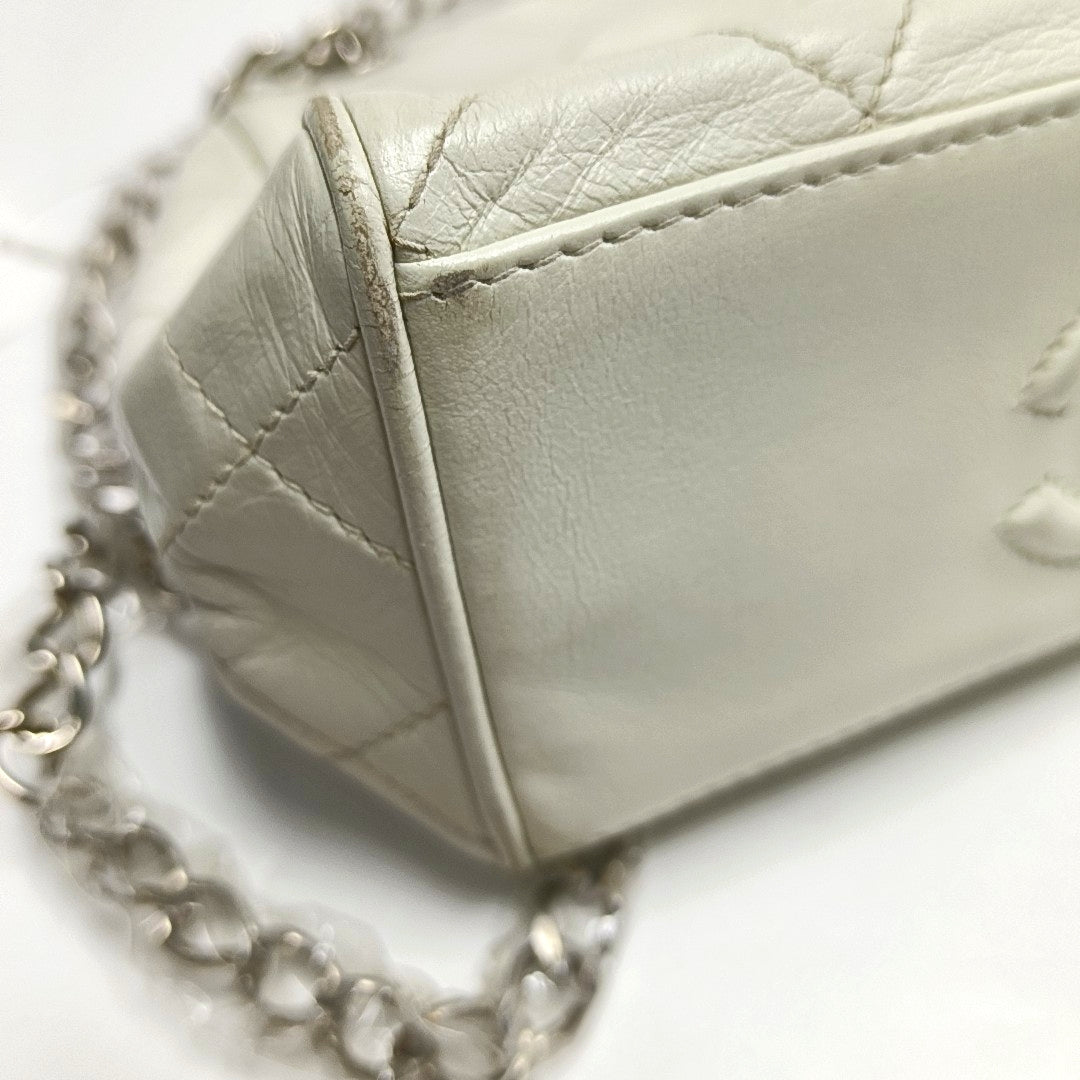 Quilted Lambskin White