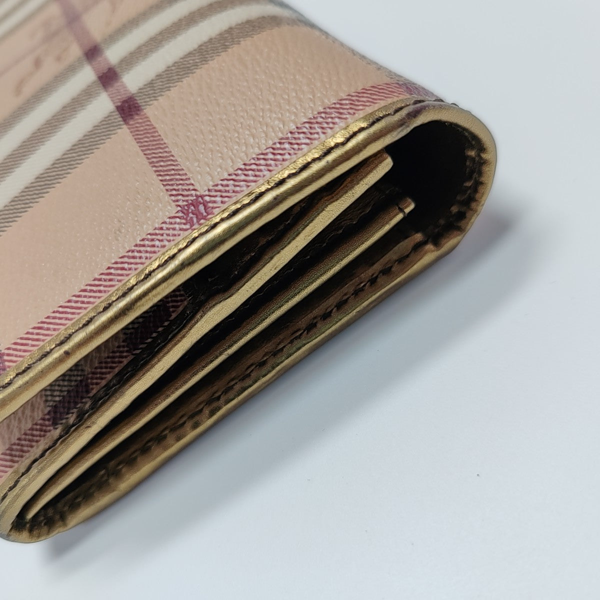 Coated Canvas Wallet Beige