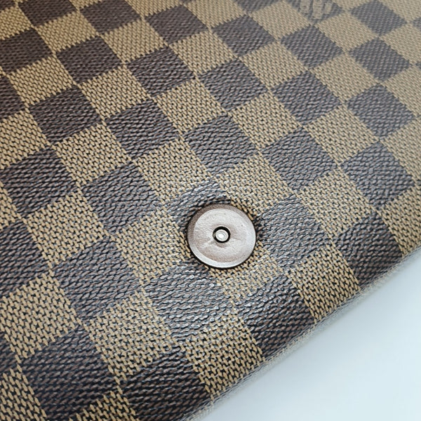 TRIBECA Damier Ebene Coated Canvas Brown
