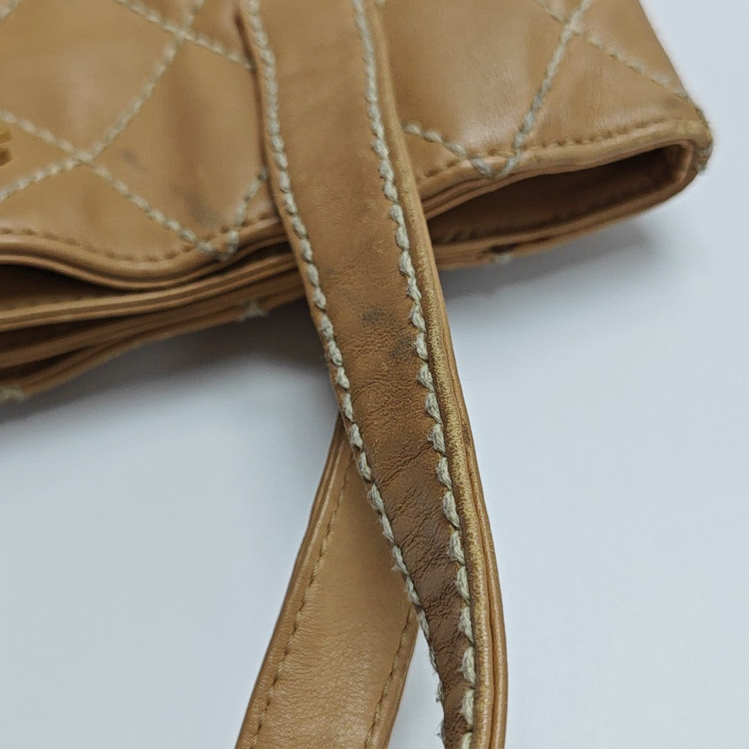 SURPIQUE Quilted Calfskin Beige