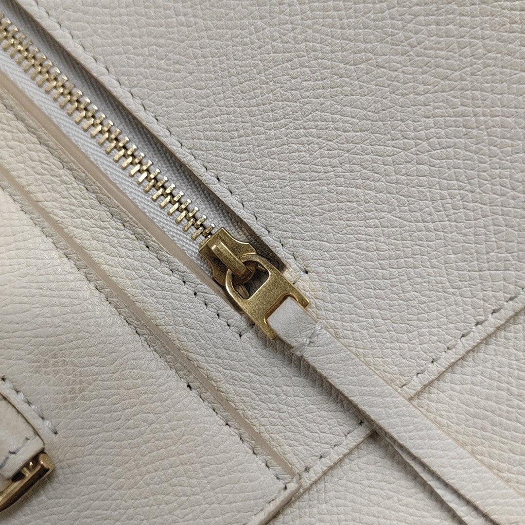 BELT Micro Calfskin White