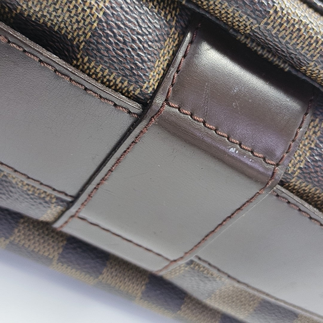 NAVIGLIO Damier Ebene Coated Canvas Brown