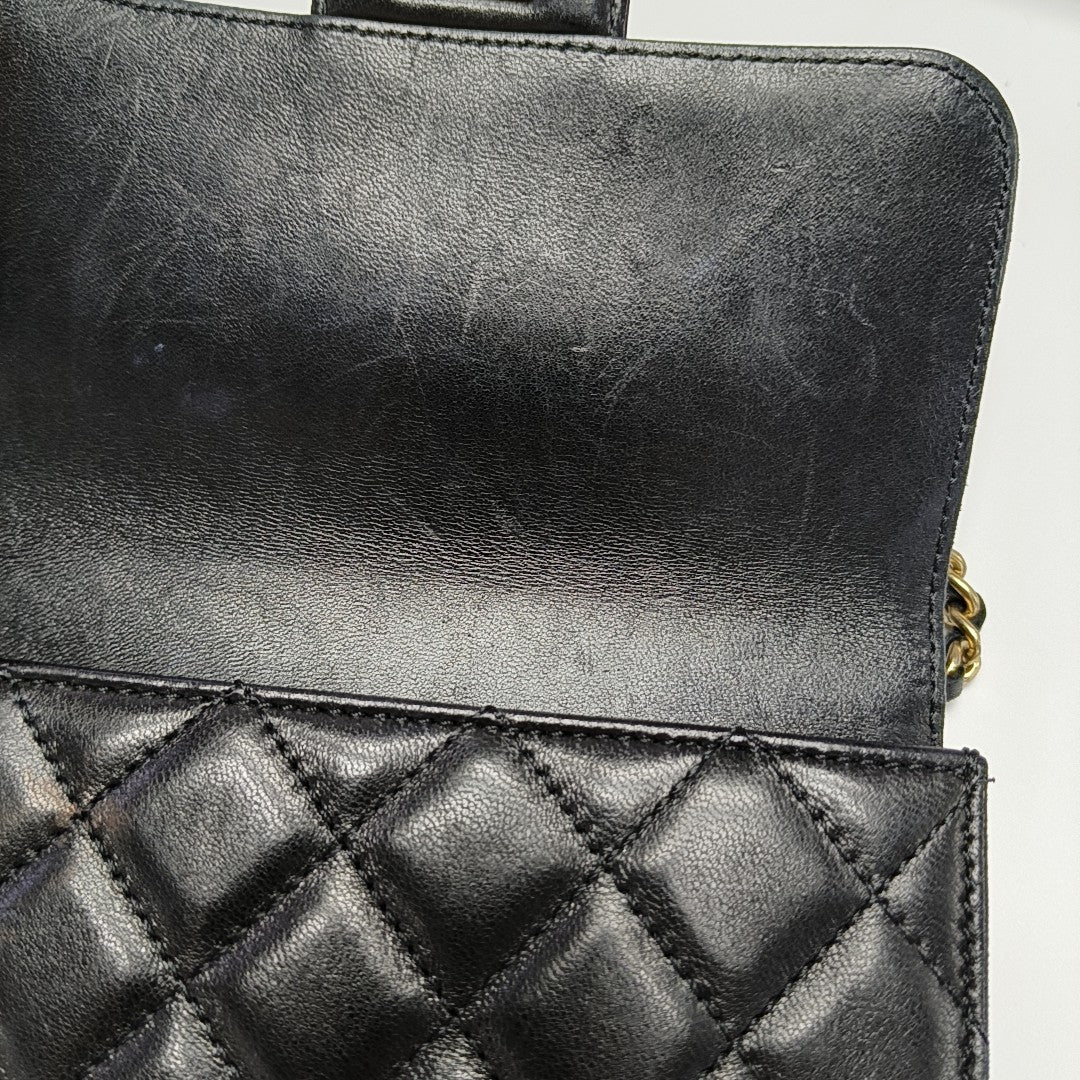 Lambskin Crossbody Bag Black