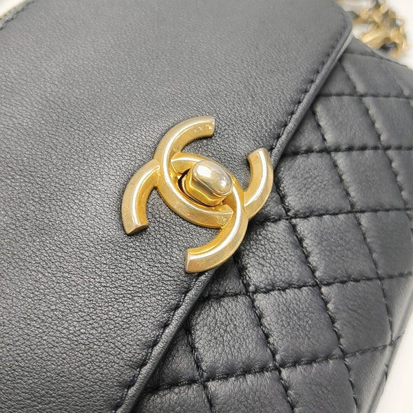 Quilted Leather Belt Bag Black