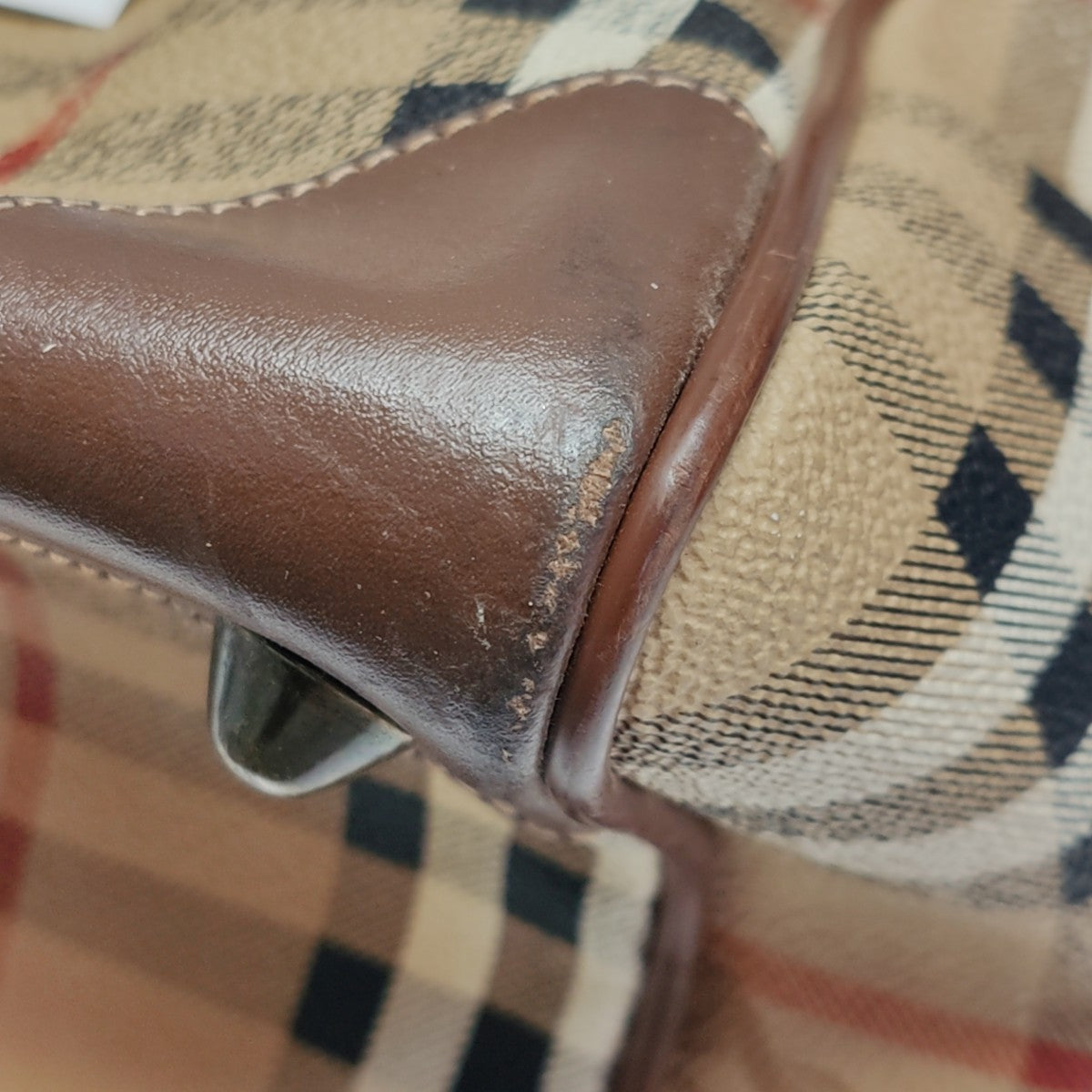 Coated Canvas Top Handle Bag Multicolor