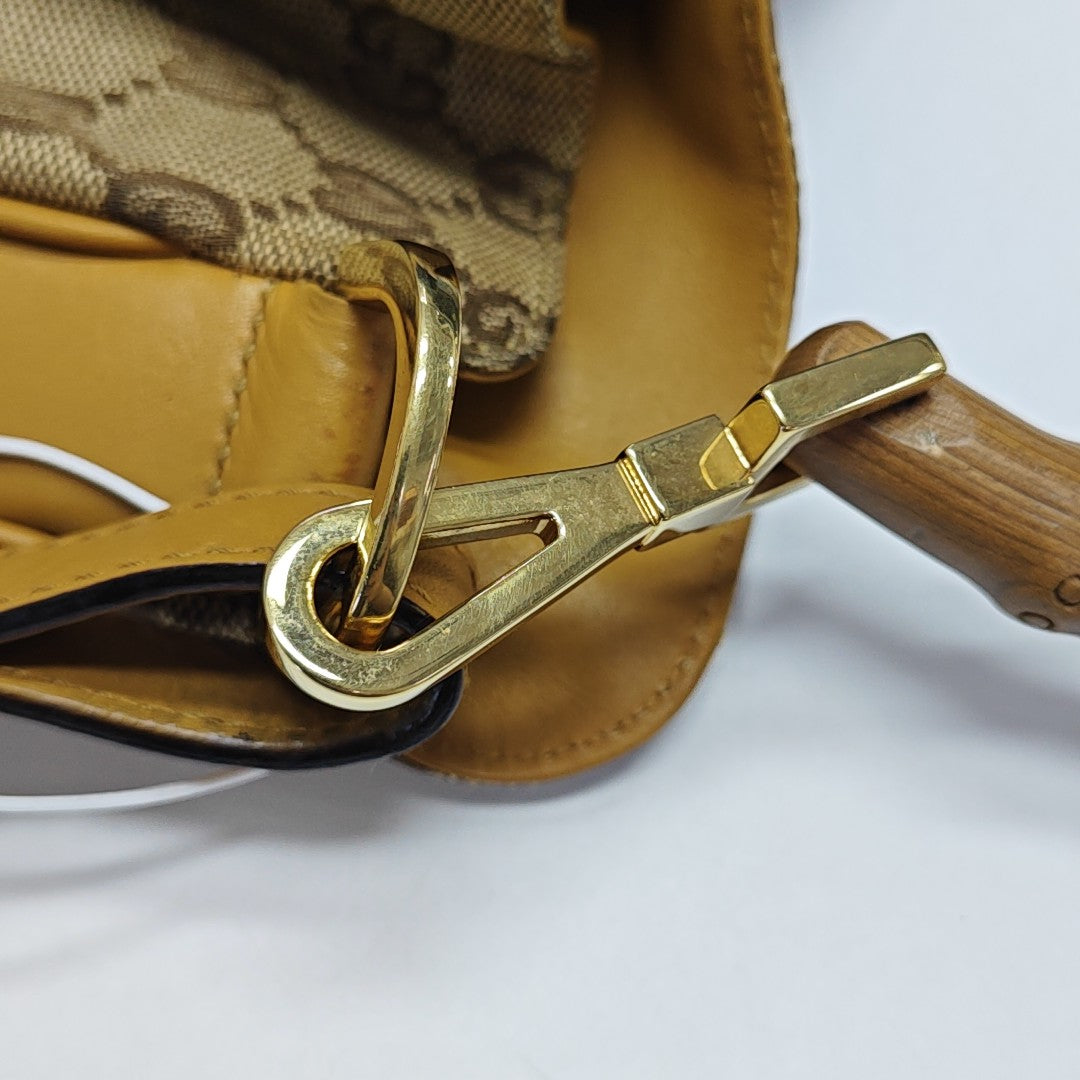 Monogram Canvas Shoulder Bag Brown