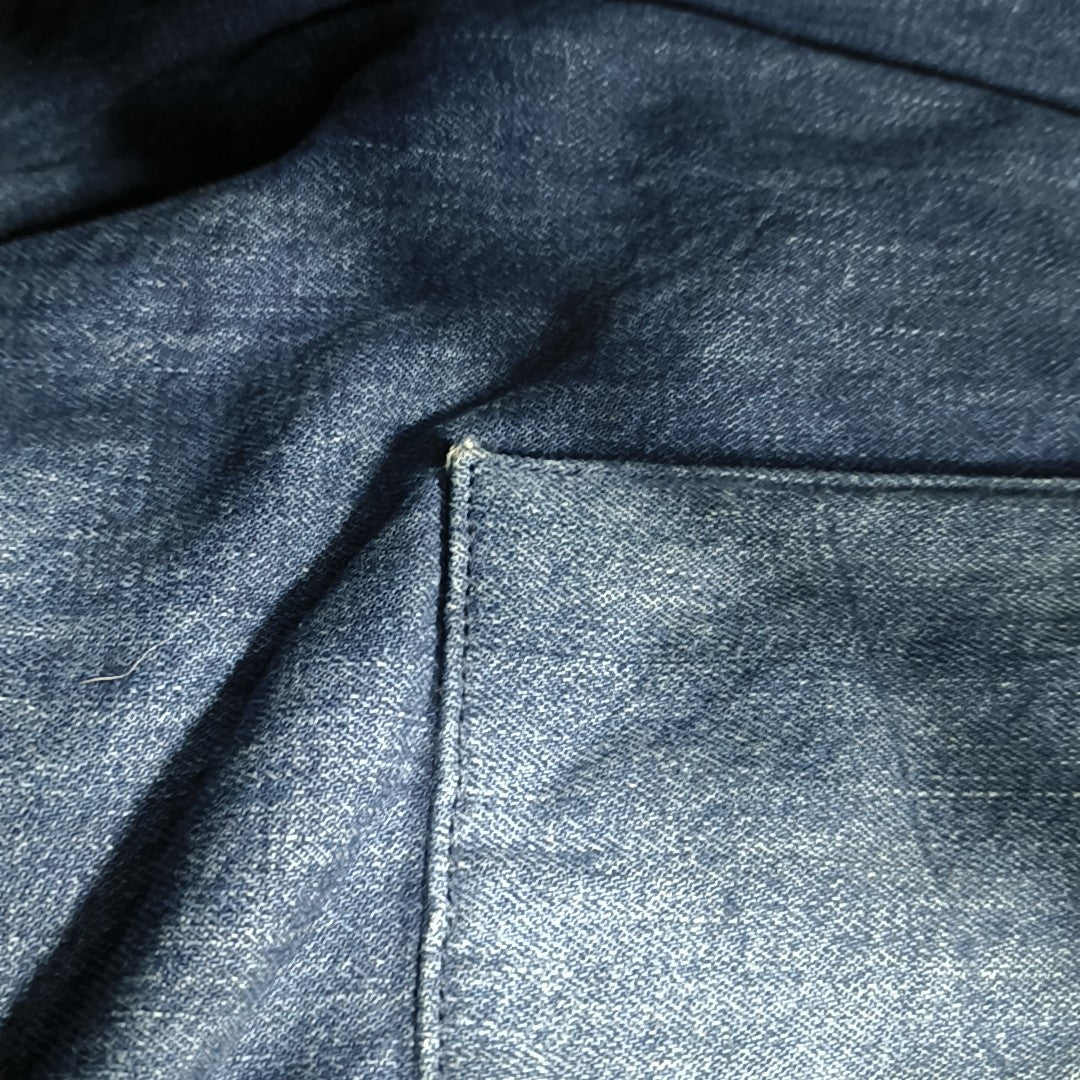 Quilted Denim Tote Bag Blue