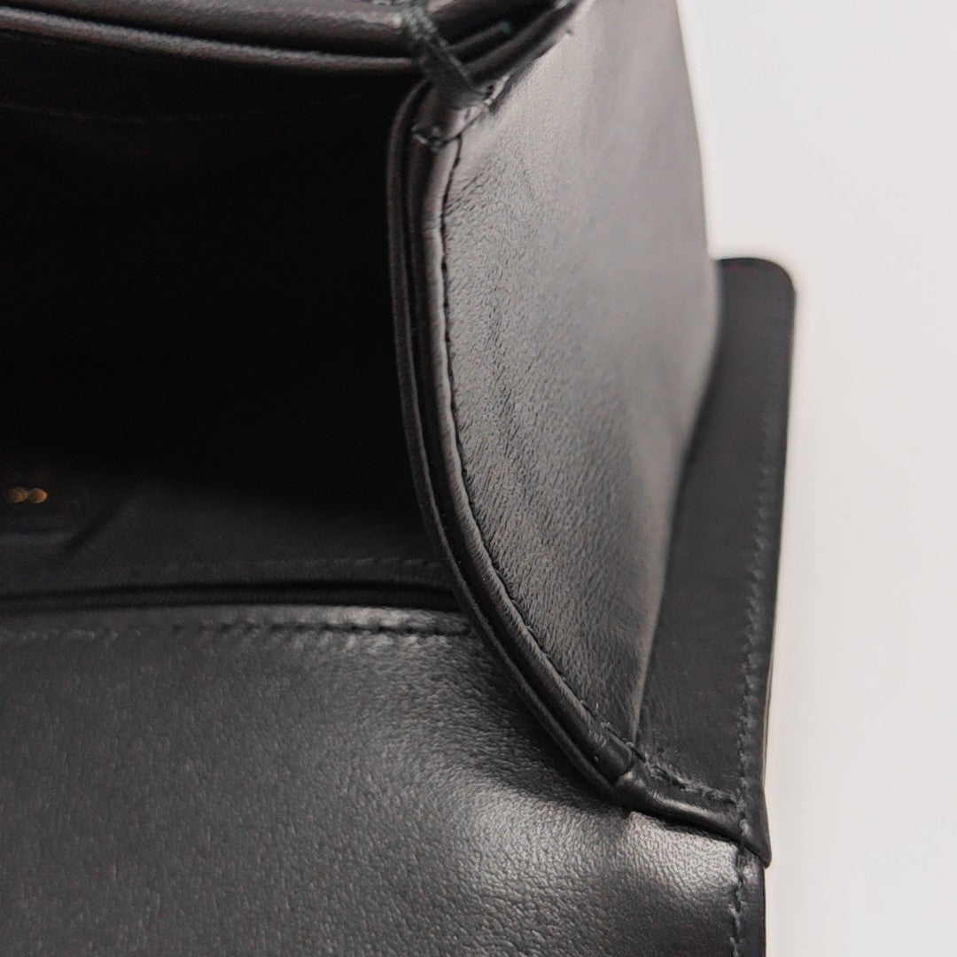BOY CHANEL Mini Quilted Calfskin Black