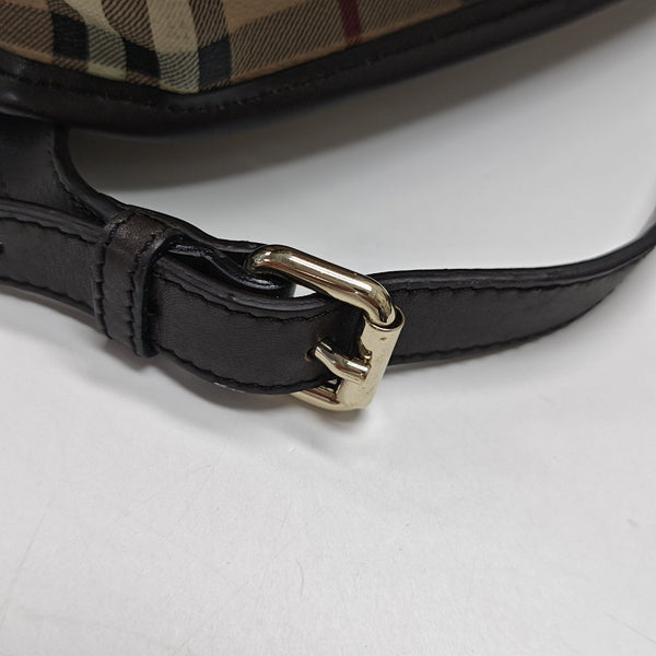 Coated Canvas Shoulder Bag Beige