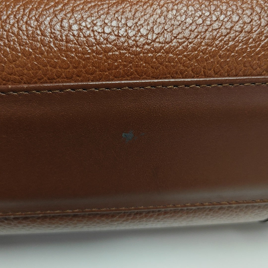 Calfskin Top Handle Bag Brown