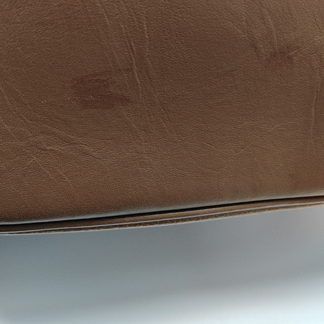 Calfskin Top Handle Bag Brown