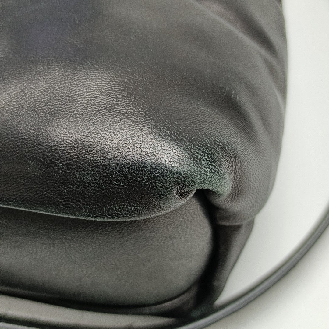 Quilted Leather Shoulder Bag Black